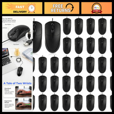 36 Pcs USB Wired Mouse 1200 DPI 3-Button Corded Mice Bulk - Computer Accessories picture