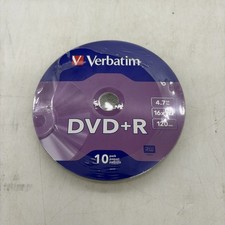 Verbatim DVD+R Blank Recordable Discs 10-Pack 4.7GB 120 Min_NEW_SEALED_FAST SHIP picture
