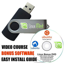 Linux Mint 22 Live Install Desktop 16 GB USB For Windows PC MAC With BONUS DVD picture