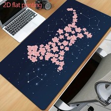 1pc Multiple Sizes Oversized Cat Constellation Mouse Pad with Cherry Blossom S picture