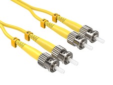OS2 ST/UPC to ST/UPC Duplex Corning Fiber Optic Cable SingleMode 9/125 OFNR picture