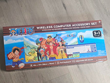One Piece Wireless 3-in-1 Set Full Size Keyboard Mouse 15x31 Desk Mat picture