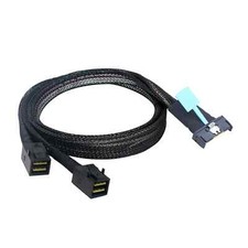 PCI-E 5.0 MCIO 8X 74P to 2X 36P Mini SAS HD SFF-8643 Server Adapter Cable picture
