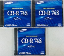 SAMSUNG  CDs CD-R74S Set Of 3 Recording w/Cases HARD TO FIND Brand New picture