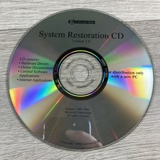 Gateway 2000 System Restoration CD Version 5.0 Drivers Applications Disc picture