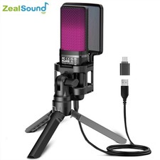 Zealsound USB Condenser Gaming Microphone RGB PC PS4 PS5 Mac Streaming picture