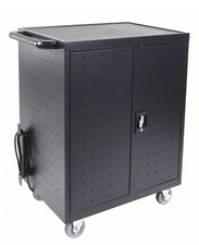 Luxor LLTP32-B 32  Device Charging Cart Locking Cabinet with Timer Laptop Tablet picture