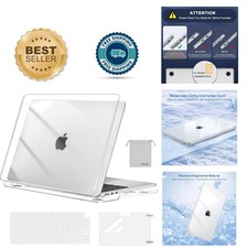 Crystal Clear Hard Shell Case for MacBook Air 13 Inch M5 M4 M3 M2 (2022-2026) picture