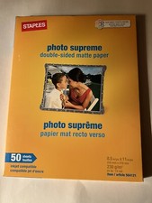Opened STAPLES Photo Supreme 8.5 x11 Double-Sided Matte 50 Sheets ITEM564121 picture