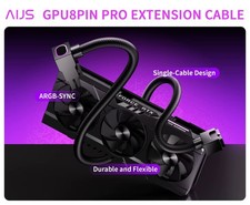 AIJS GPU 8Pin ARGB Extension Cable 90° Right-Angle 18AWG Male-Female picture