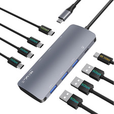 USB C Hub 10Gbps, USB C Splitter with 4K@60Hz Video Output, 100W Power Delivery picture
