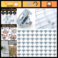 100 Pcs Wire Grid Wall Connectors - Cattle Panel Clips & Cable Tray Fasteners picture