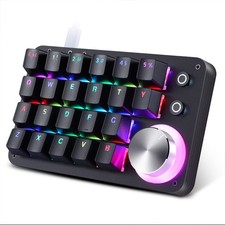 24 Keys Programmable Keyboard，One Handed Macro Mechanical Keyboard, RGB LED B... picture