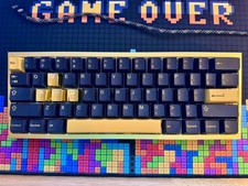 Classy [CUSTOM]  Black & Gold Wooting 60HE Keyboard w Gold Holy 60 Case picture