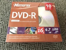 Memorex DVD-R Recordable Computer Home Video Recorder Discs 10 Pack Unopened Box picture