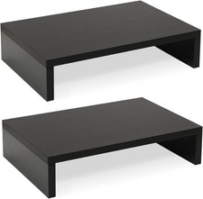 Wood Monitor Stand Riser-2 Pack 2 Tier Adjustable Monitor Stand Dual Monitor picture