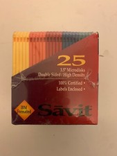 Savit 3.5” Microdisks Double Sides HD IBM Formatted 25 Pack~Multicolored-New picture