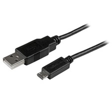 Startech USBAUB3MBK 3m Micro USB Cable Slim Design Black picture