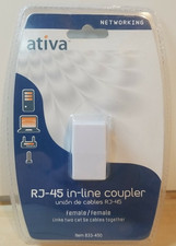 2009 ATIVA 833-450 RJ-45 In-Line Coupler Cat5e Ethernet Cable Extender picture