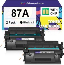 ManyJets Compatible HP 87A CF287A Toner 2-Pack LaserJet Enterprise M506 M527 Chi picture