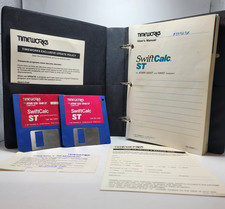 Timeworks Swift Calc ST Binder and Manual For Atari ST / STE Computers picture