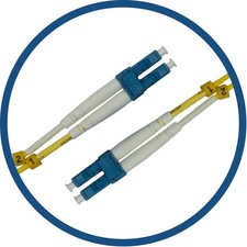 LC/UPC to LC/UPC Duplex Fiber Patch Cable - 15M (49ft) - Single Mode picture