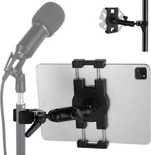 Tablet/iPad Mount Holder for Microphone Stand,Mic Music Stand Tablet Black picture