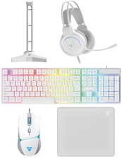 FANTECH P51S 5-in-1 Gaming Combo: LED Backlit Keyboard Mouse Headset, White picture