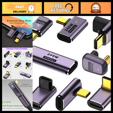 8 Pack USB C Adapter 240W 40Gbps 8K 60Hz Right Angle & Straight Extenders for De picture