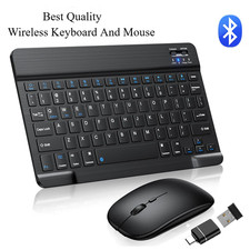 Portable Wireless Keyboard And Mouse Combo Bluetooth Universal For Laptop Tablet picture