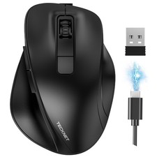 TECKNET Wireless Mouse, Bluetooth Mouse BT5.0/3.0 & 2.4G Rechargeable 4800 DP... picture