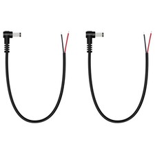 DC Power Pigtail Cable, 2Pack 5.5mm x 2.5mm 90 Degree Right Angle DC Barrel M... picture