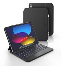 Dexnor iPad 11th 10th Gen Keyboard Case Ultra-Light Trackpad Magnetic Black picture