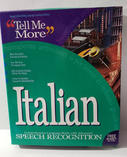 Tell Me More Italian: Beginner Level 1 Windows 98 Software w/ Headset, NEW picture
