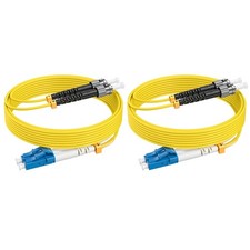 RamboCables LC to ST Fiber Patch Cable 6ft 2 Pack picture