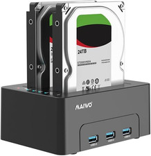 MAIWO Dual Bay Hard Drive Docking Station with Offline Clone for 2.5 3.5 Inch SA picture