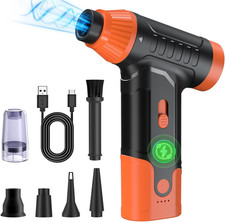 Electric Air Duster for PC, Compressed Air Duster (Orange) picture