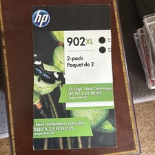 HP 902 XL Black High Yield Ink Cartridge - OEM Genuine HP - Set of 2 - Exp 1/23 picture