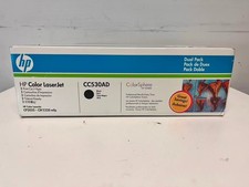 TWIN Pack HP Color LaserJet CC530AD Black Toner Cartridge  OEM Genuine picture