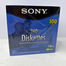 Sony 100MFD-2HD 1.44MB Double Sided Micro Floppy Disks (Pack of 100) NEW picture
