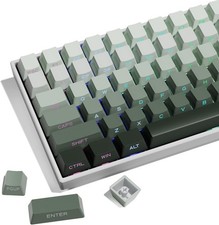 XVX Shine Through Gradient Seaweed Green Keycaps 136 Keys Side Print PBT picture