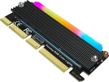 M.2 PCIe NVMe Adapter SSD Expansion Card with RGB Light Bar and Aluminum picture