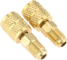 R410A Straight Swivel Adapter, R410A Mini Split Adapter 1/4‘’ SAE Male 5/16‘’ SA picture
