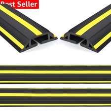 Heavy Duty 10 ft PVC Cable Cover - Easy Unroll, Self-Adhesive Safety Solution picture