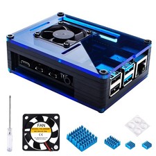 Miuzei Case for Raspberry Pi 4 Model B 4gb with Fan Cooling 4Pcs HeatSinks picture