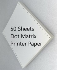Vintage Continuous Tractor Feed Dot Matrix Printer Paper 8 1/2
