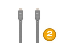 Monoprice USB4 Gen 2 Silicone Cable 6ft Gray - 2 Pack picture