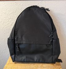 Thirty-One Commuter Backpack Black Padded Laptop Sleeve Faux Leather Travel picture