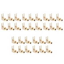 Durable Gold Pure Copper Y Spade Fork Connector for Vintage Audio Systems picture