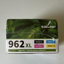 Sailner 962XL Compatible Ink Cartridges 4-Pack BK/C/M/Y for HP 9010e 9015e picture
